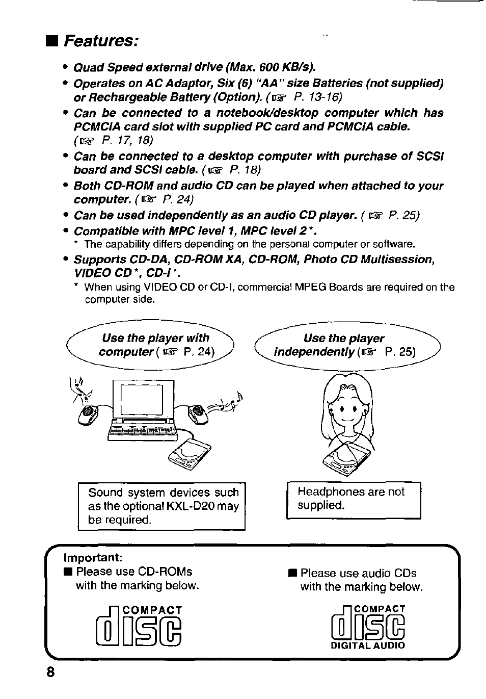 Lldie, Features | Panasonic KXL-D740 User Manual | Page 8 / 40