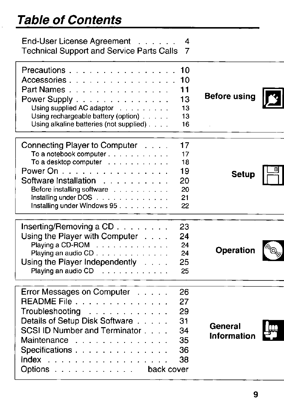 Panasonic KXL-D740 User Manual | Page 9 / 40