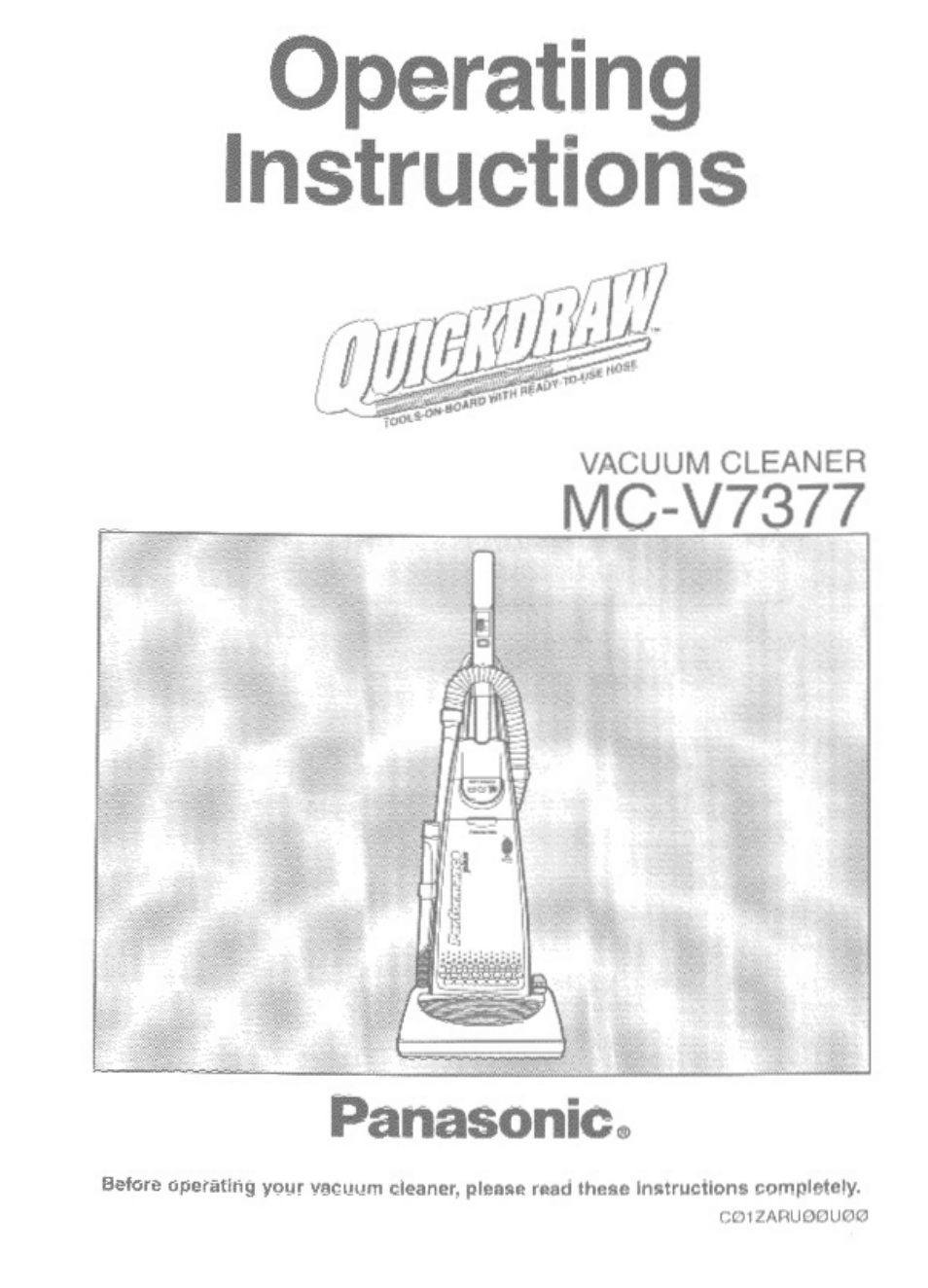 Panasonic QUICKDRAW MC-V7377 User Manual | 48 pages