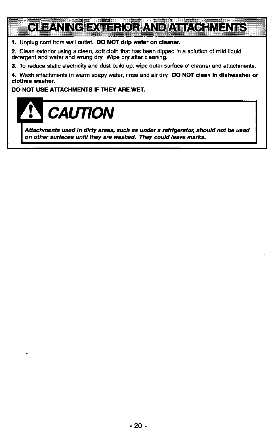 Caunon | Panasonic QUICKDRAW MC-V7377 User Manual | Page 20 / 48