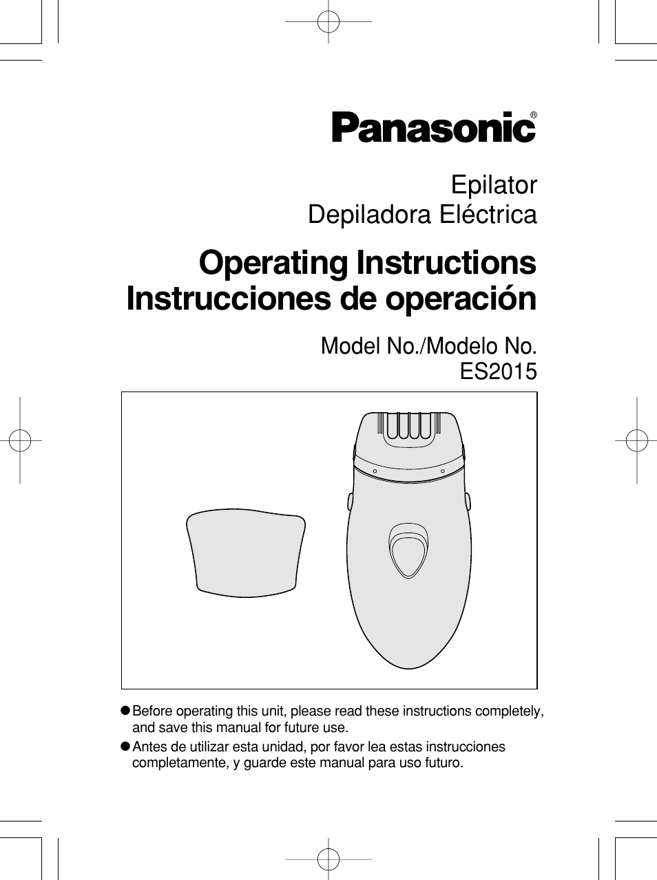 Panasonic ES2015 User Manual | 20 pages