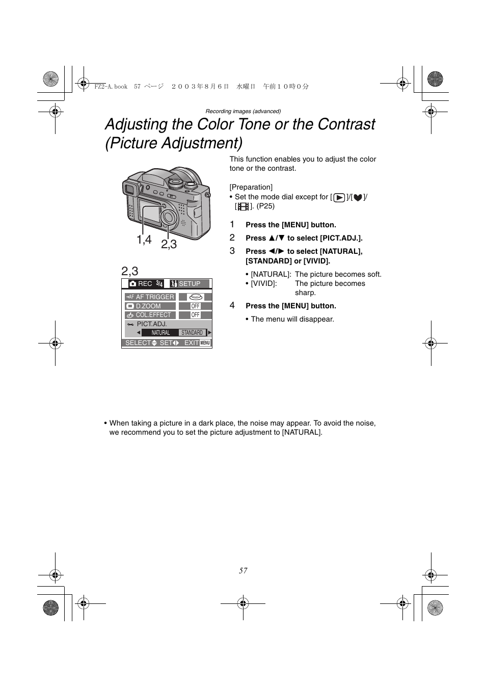Panasonic DMC-FZ2A User Manual | Page 57 / 104