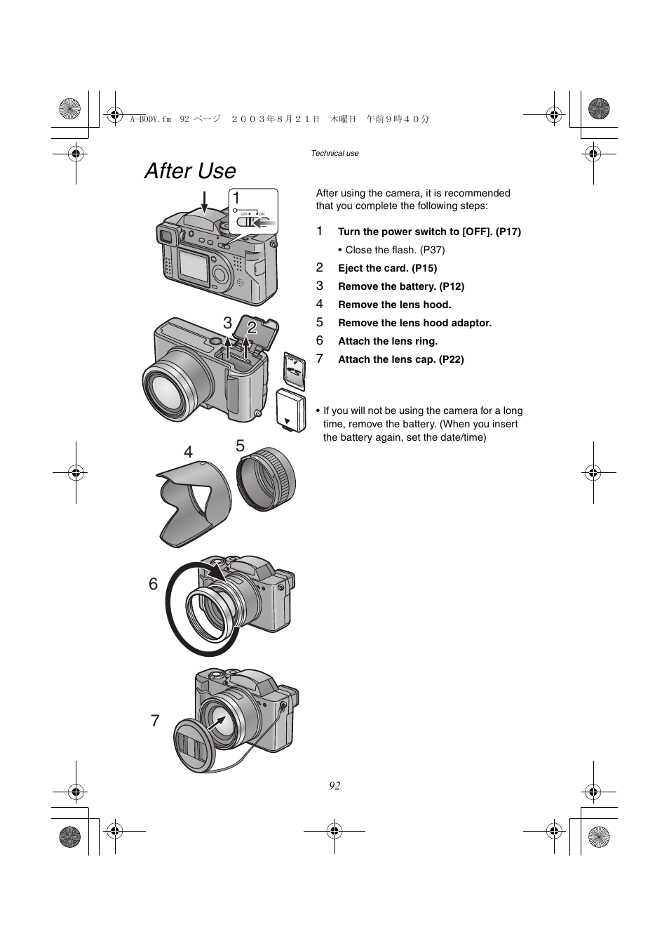 After use | Panasonic DMC-FZ2A User Manual | Page 92 / 104