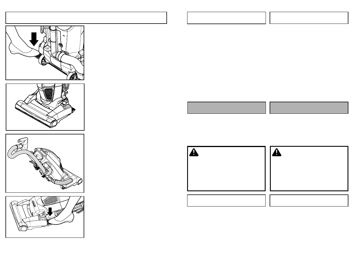 Body release, Advertencia, Avertissement | Panasonic MC-V7710 User Manual | Page 24 / 60