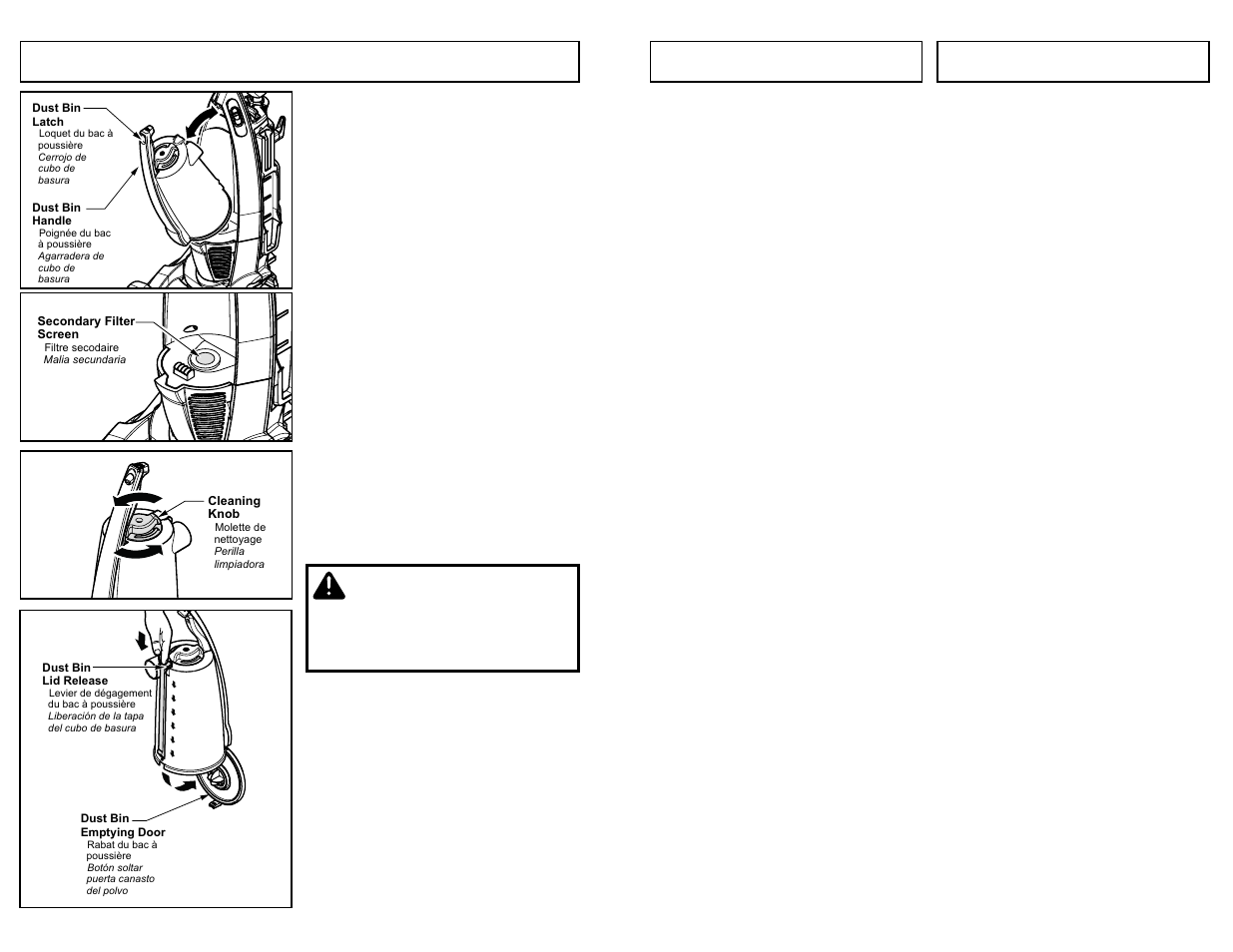 Dust bin cleaning, Caution | Panasonic MC-V7710 User Manual | Page 32 / 60