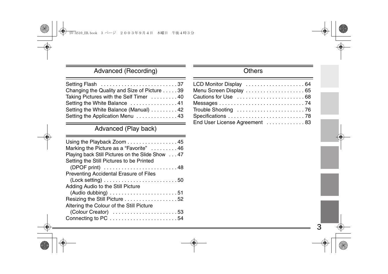 Panasonic D-Snap SV-AS10 User Manual | Page 3 / 84