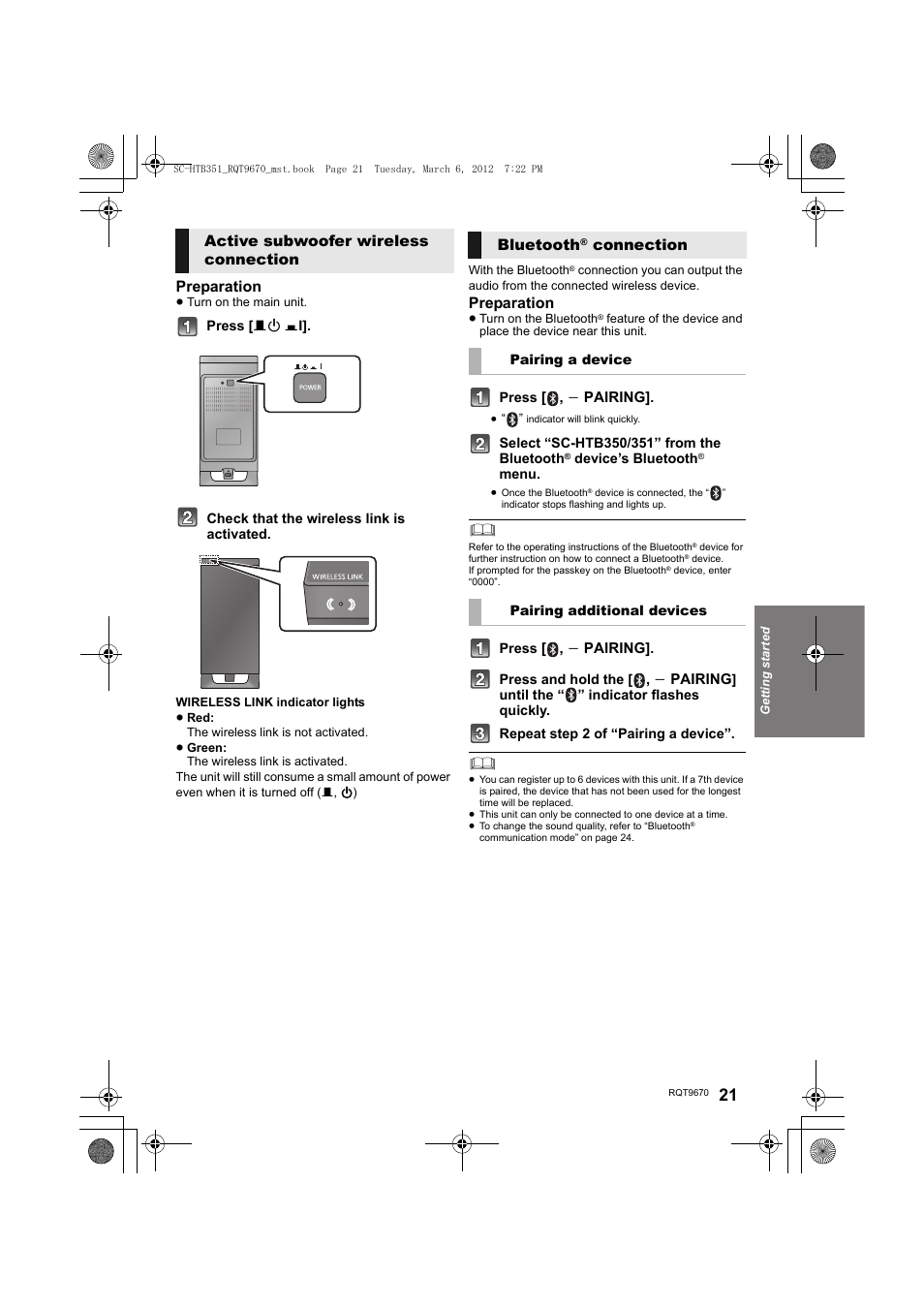 Panasonic SC-HTB351 User Manual | Page 21 / 32