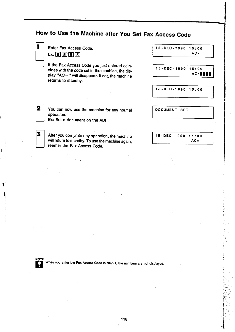 Panasonic Panafax UF-270 User Manual | Page 119 / 123