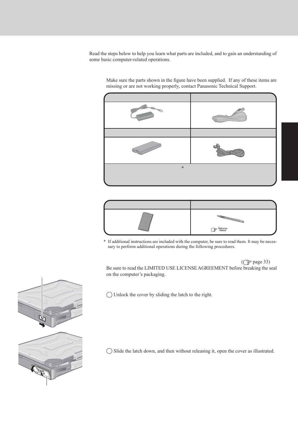 First-time operation | Panasonic CF-29 User Manual | Page 11 / 44