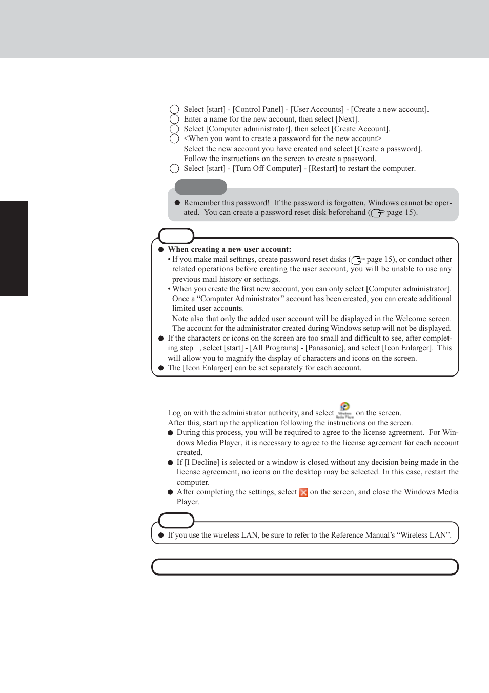 First-time operation | Panasonic CF-29 User Manual | Page 14 / 44