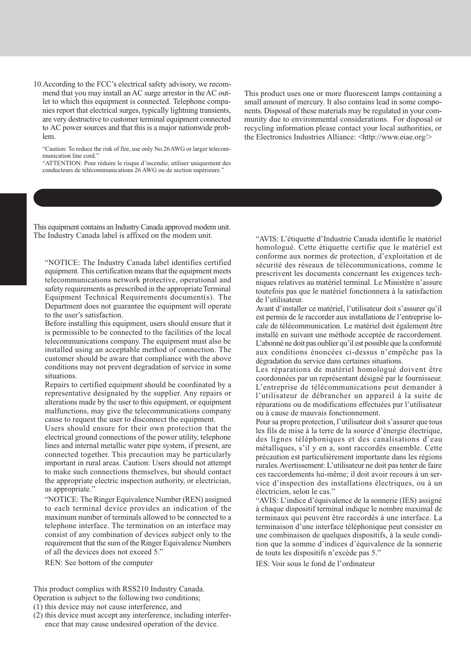 Read me first, For canada | Panasonic CF-29 User Manual | Page 4 / 44