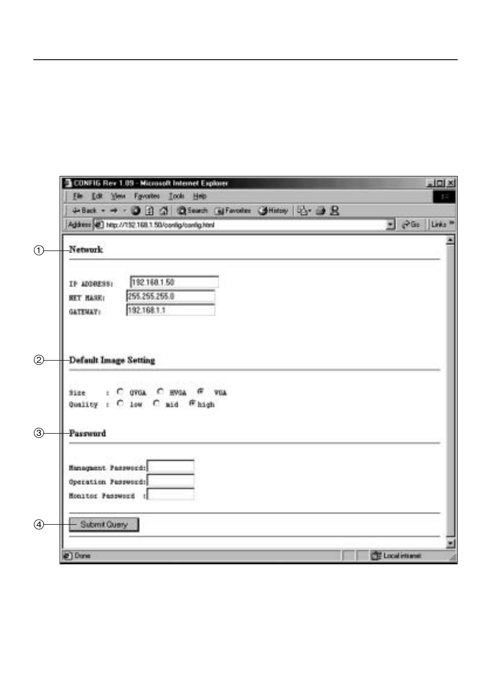 Config screen | Panasonic AW-PB309P User Manual | Page 10 / 20