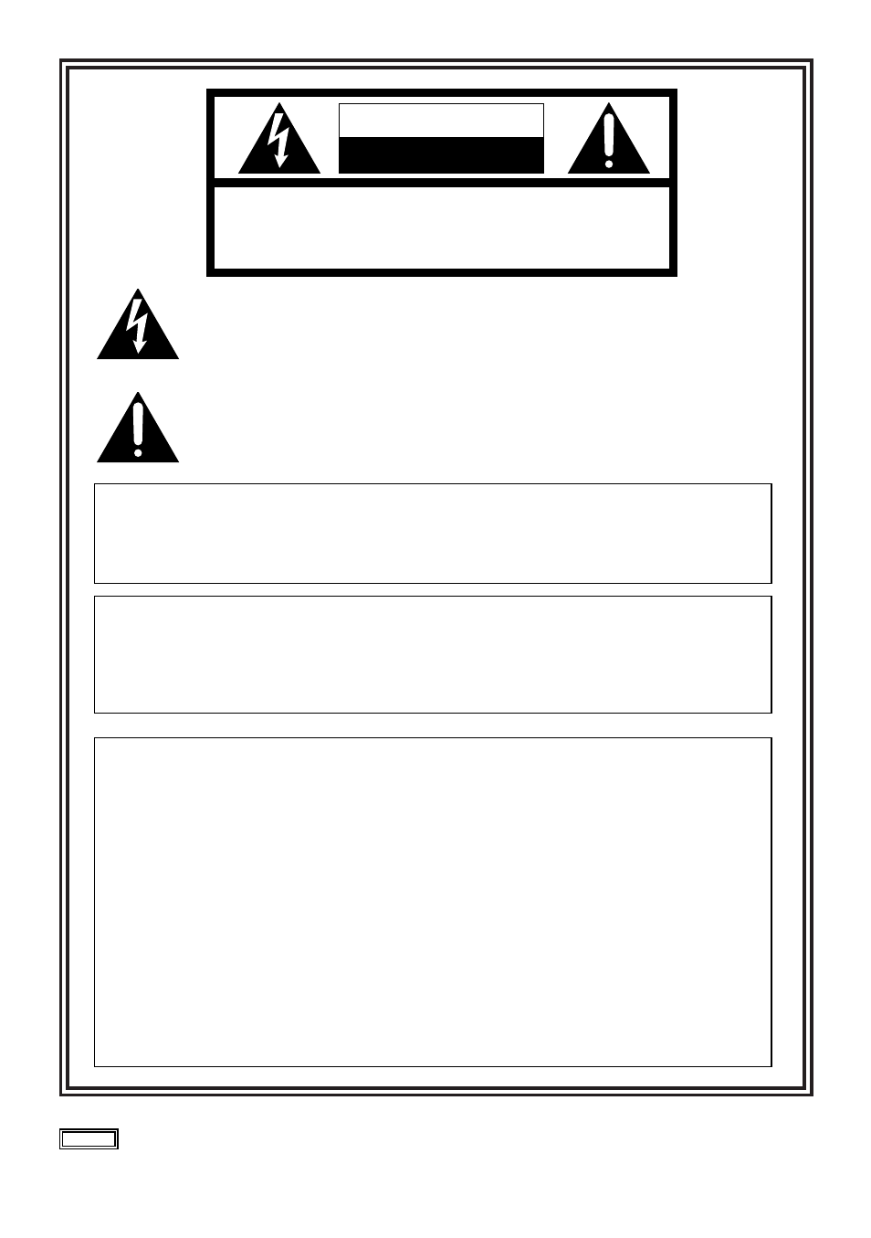 Warning, Caution | Panasonic AW-PB309P User Manual | Page 2 / 20