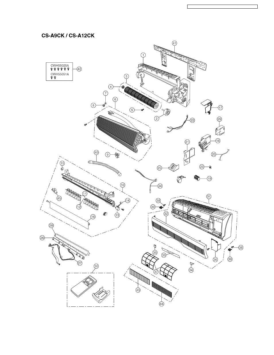 16 exploded view | Panasonic CS-A9CKPG User Manual | Page 71 / 82