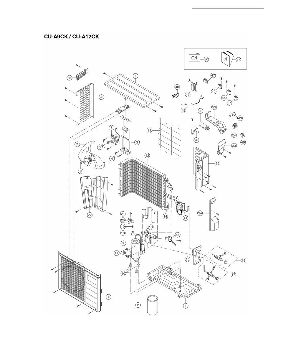 18 exploded view | Panasonic CS-A9CKPG User Manual | Page 73 / 82