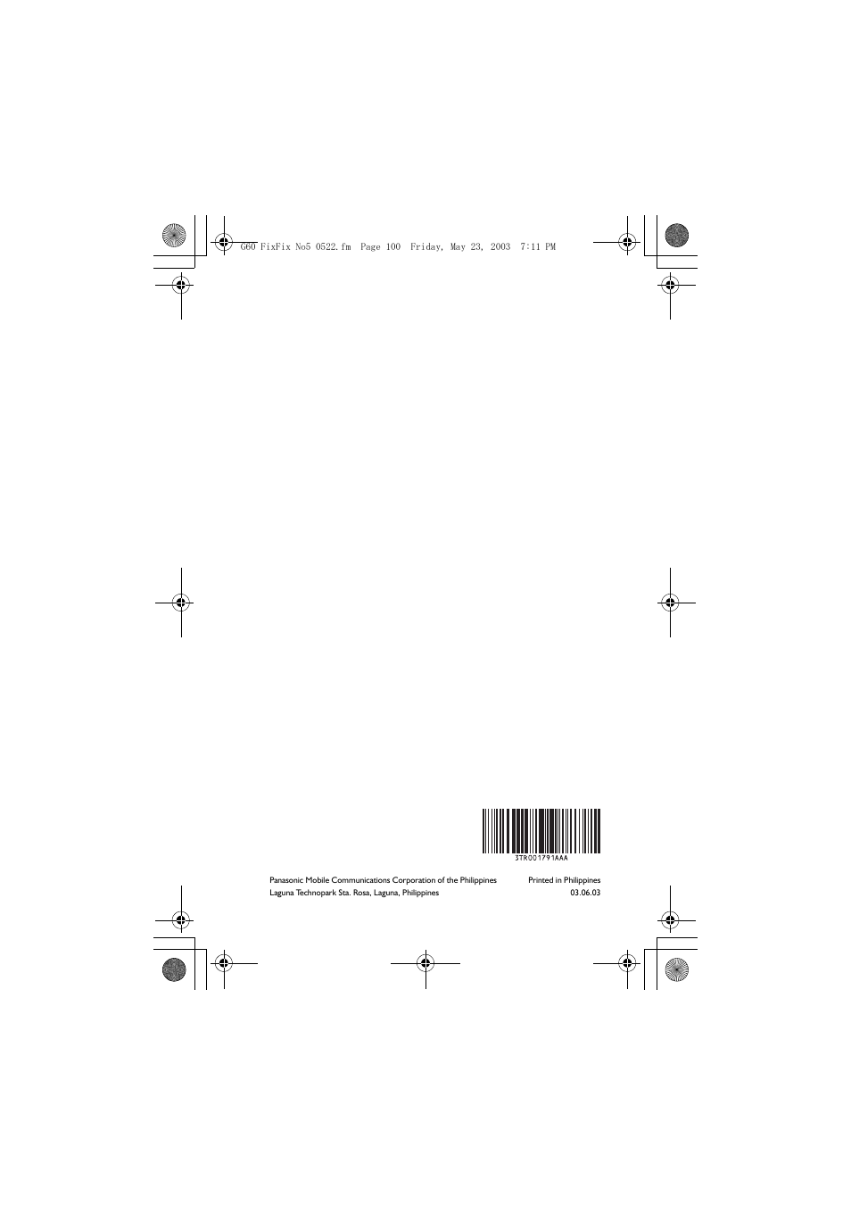 Panasonic EB-G60 User Manual | Page 111 / 111