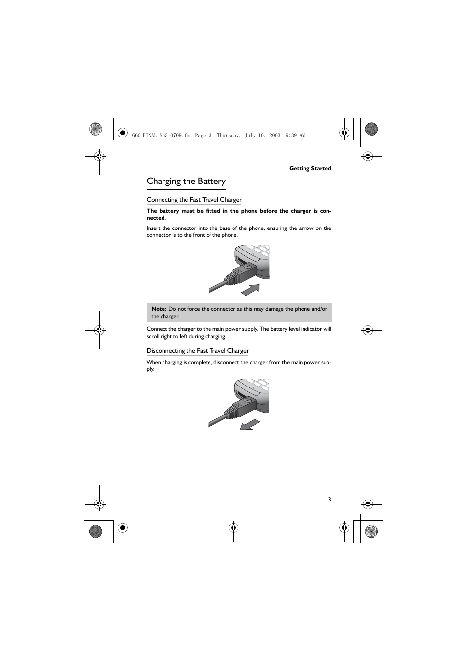 Charging the battery | Panasonic EB-G60 User Manual | Page 14 / 111