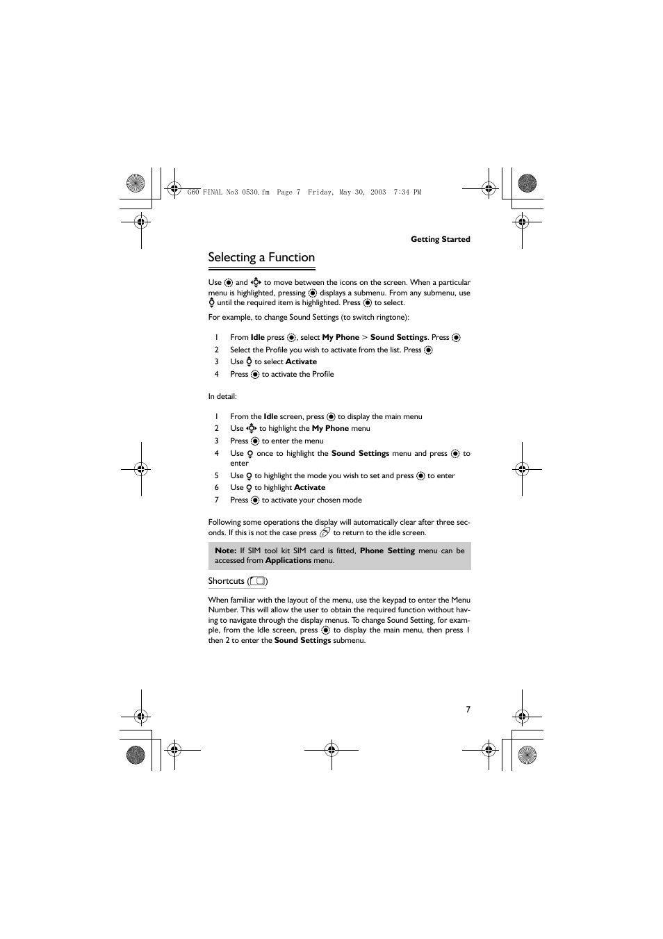 Selecting a function | Panasonic EB-G60 User Manual | Page 18 / 111