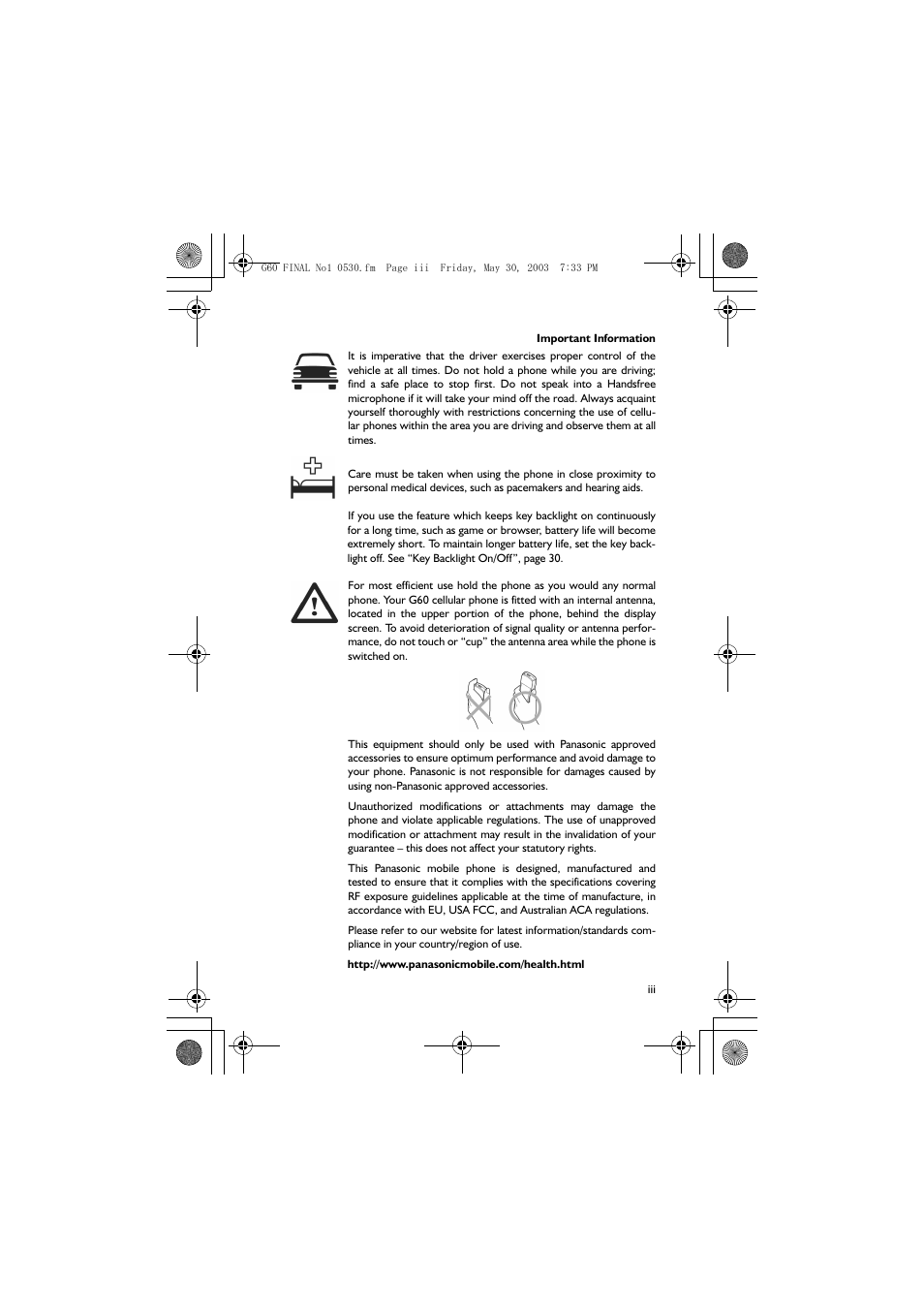 Panasonic EB-G60 User Manual | Page 4 / 111