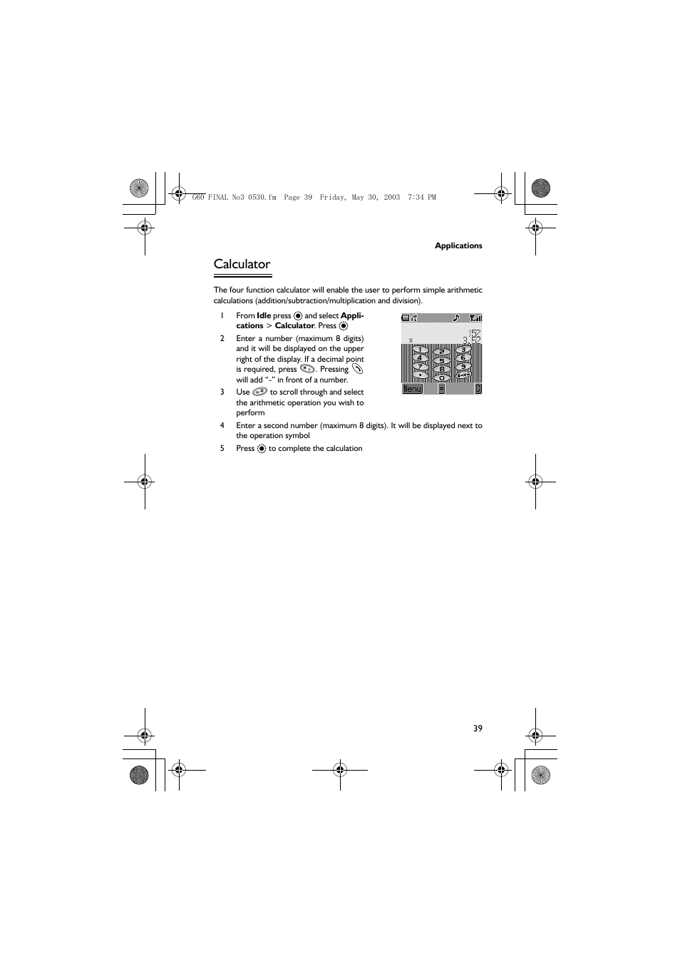 Calculator | Panasonic EB-G60 User Manual | Page 50 / 111