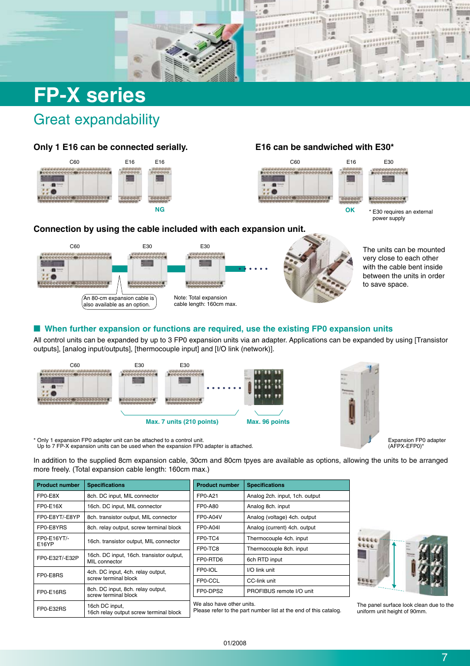 Fp-x series, Great expandability | Panasonic Programmable Controllers FP-X Series User Manual | Page 7 / 24