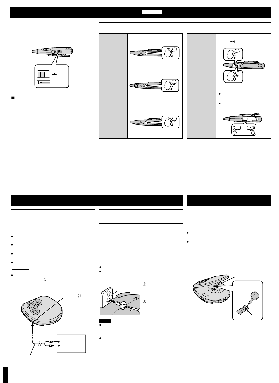 Using the wired remote control, Using the unit with optional accessories, Maintenance | Panasonic SL-SX240 User Manual | Page 5 / 6