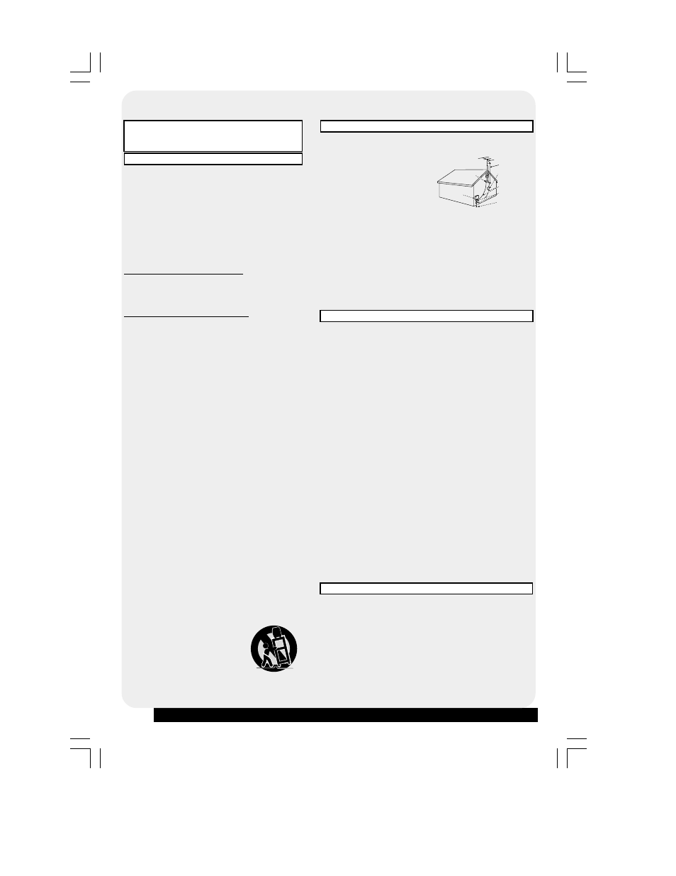 Initial setup, Important safeguards and precautions, Installation | Using the unit, Service, Outdoor antenna installation | Panasonic PV C2062 User Manual | Page 2 / 40