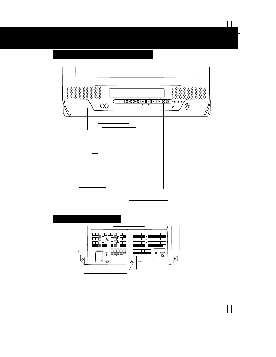 Built-in speaker audio video in jack, Power, Volume up/down set/back space | Channel up/down tracking up/down select up/down, Stop/eject, Action, Rewind/search, Play, Repeat, Fast forward/ search | Panasonic PV C2062 User Manual | Page 7 / 40