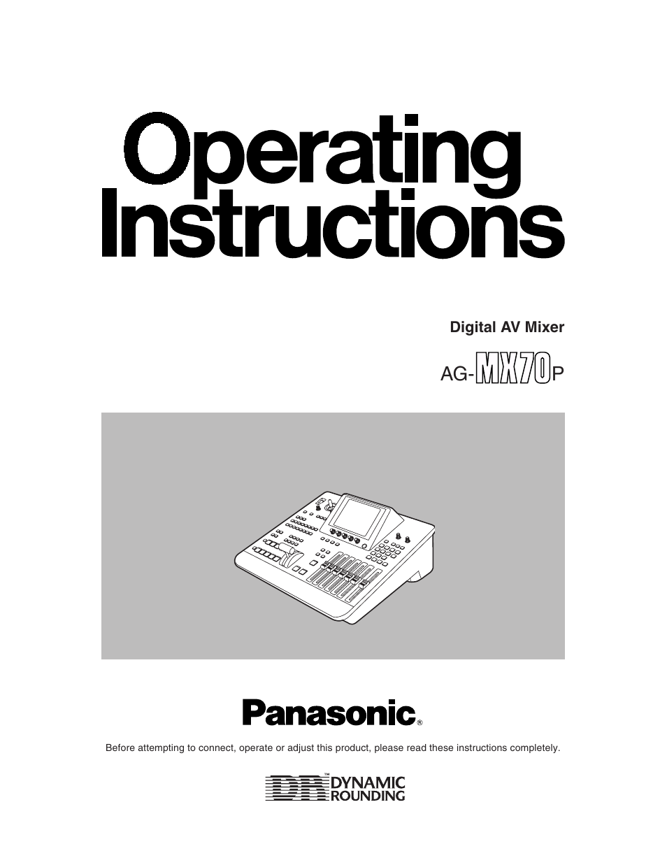 Panasonic AG-MX70P User Manual | 100 pages