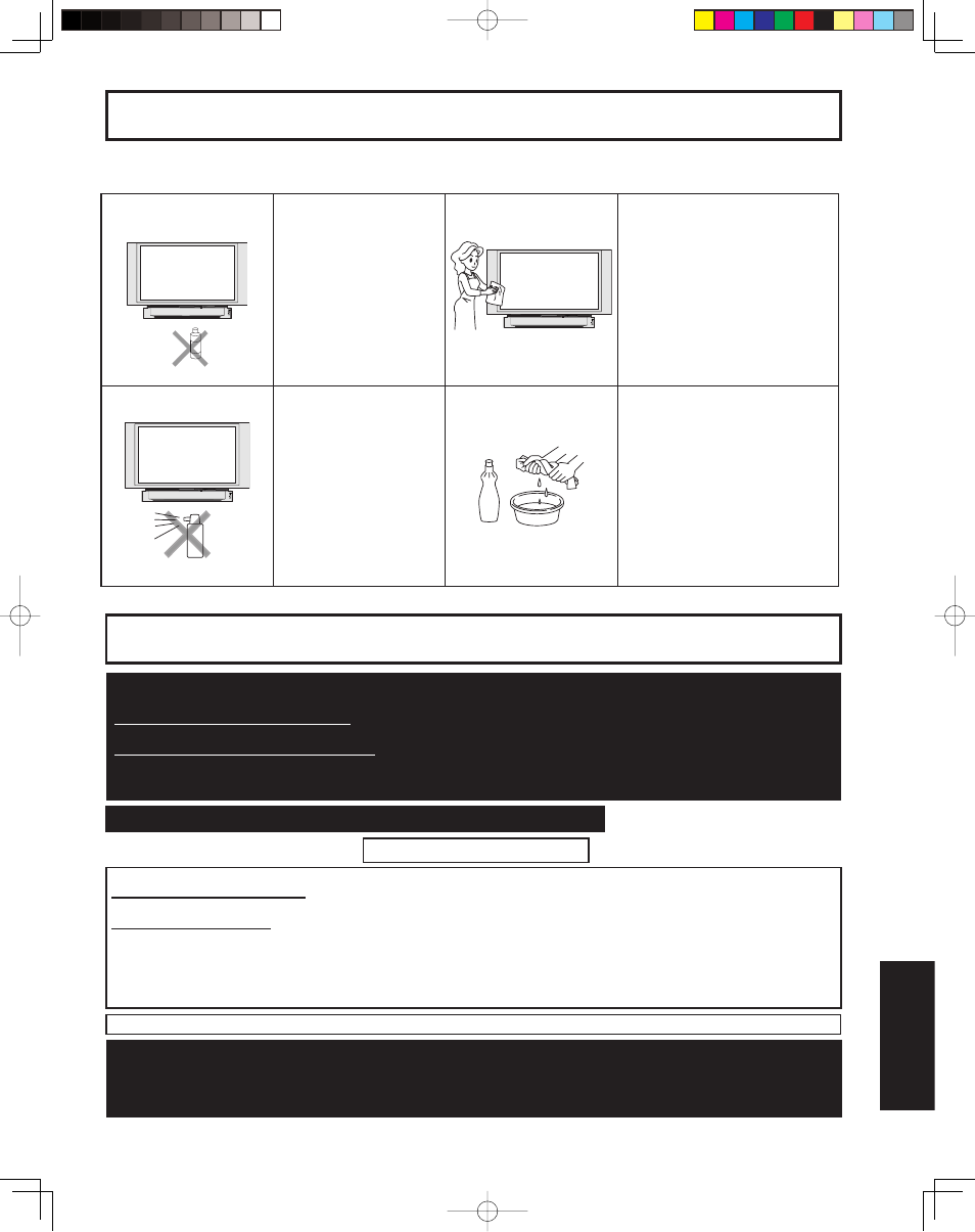 Cleaning, Customer services directory, Clean ing customer services directory | 103 information | Panasonic PT 43LCX64 User Manual | Page 103 / 112