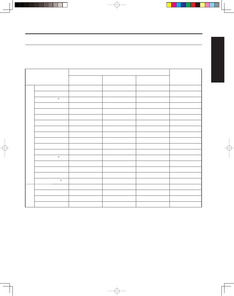 Rgb signals that can be input, Installation, 23 getting start ed | Panasonic PT 43LCX64 User Manual | Page 23 / 112