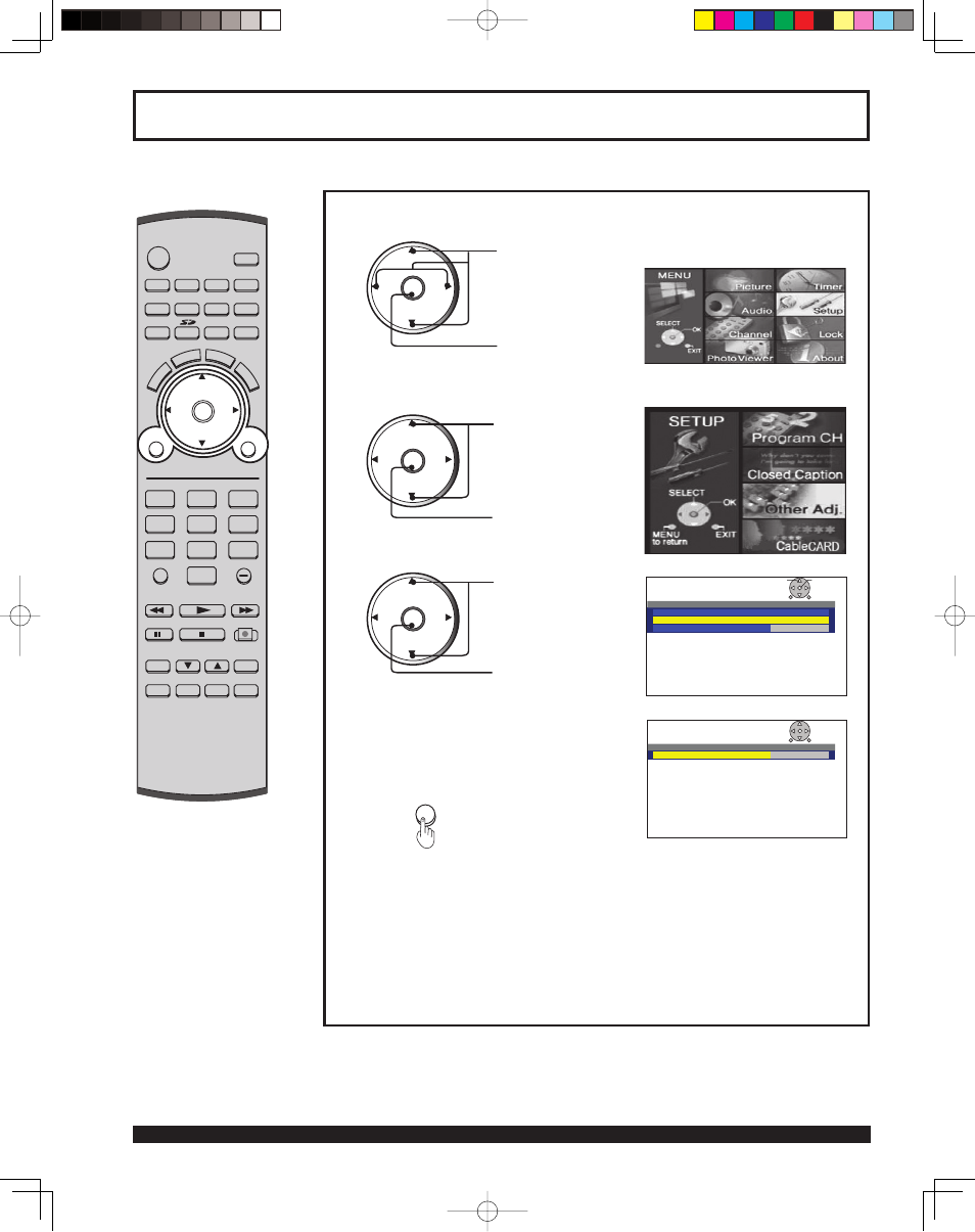 Information, Press to exit menu, Press to display information screen | Panasonic PT 43LCX64 User Manual | Page 80 / 112