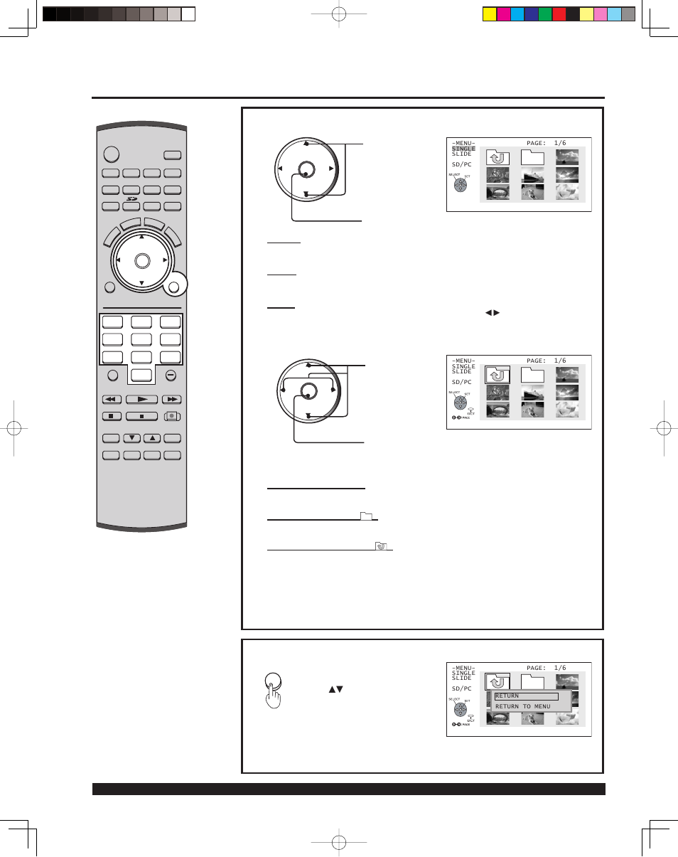 Photo viewer (sd card/pc card), Index area operation, Menu area operation | Return operation | Panasonic PT 43LCX64 User Manual | Page 88 / 112