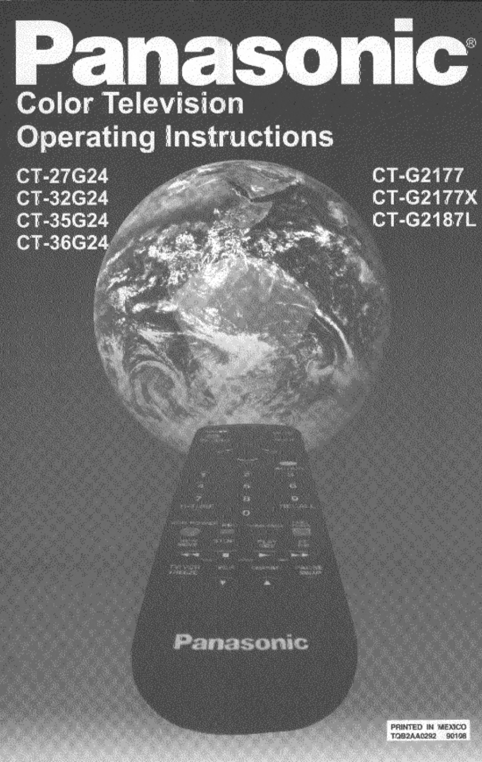 Panasonic Color Television CT-27G24 User Manual | 32 pages