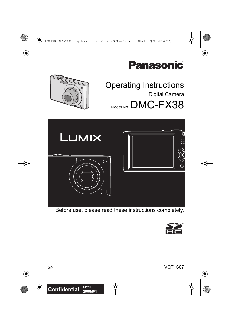 Panasonic DMC-FX38 User Manual | 120 pages