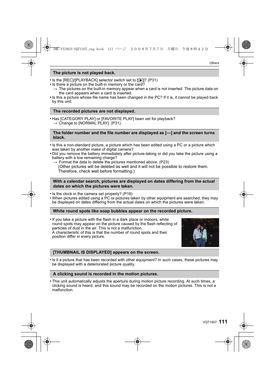 Panasonic DMC-FX38 User Manual | Page 111 / 120