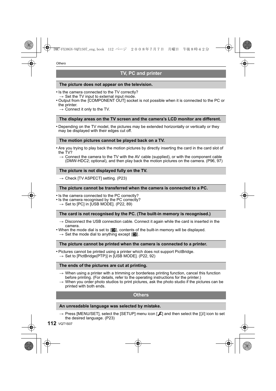 Panasonic DMC-FX38 User Manual | Page 112 / 120