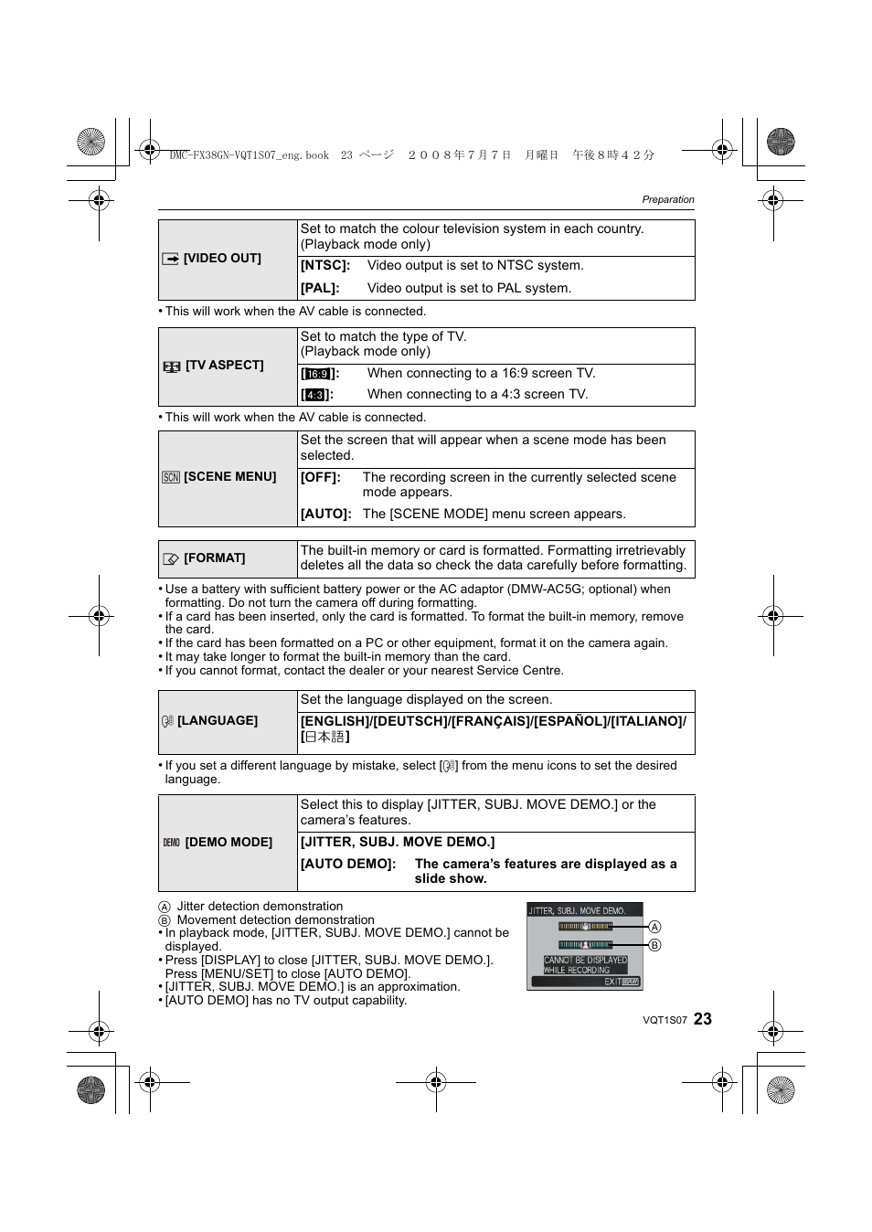 Panasonic DMC-FX38 User Manual | Page 23 / 120