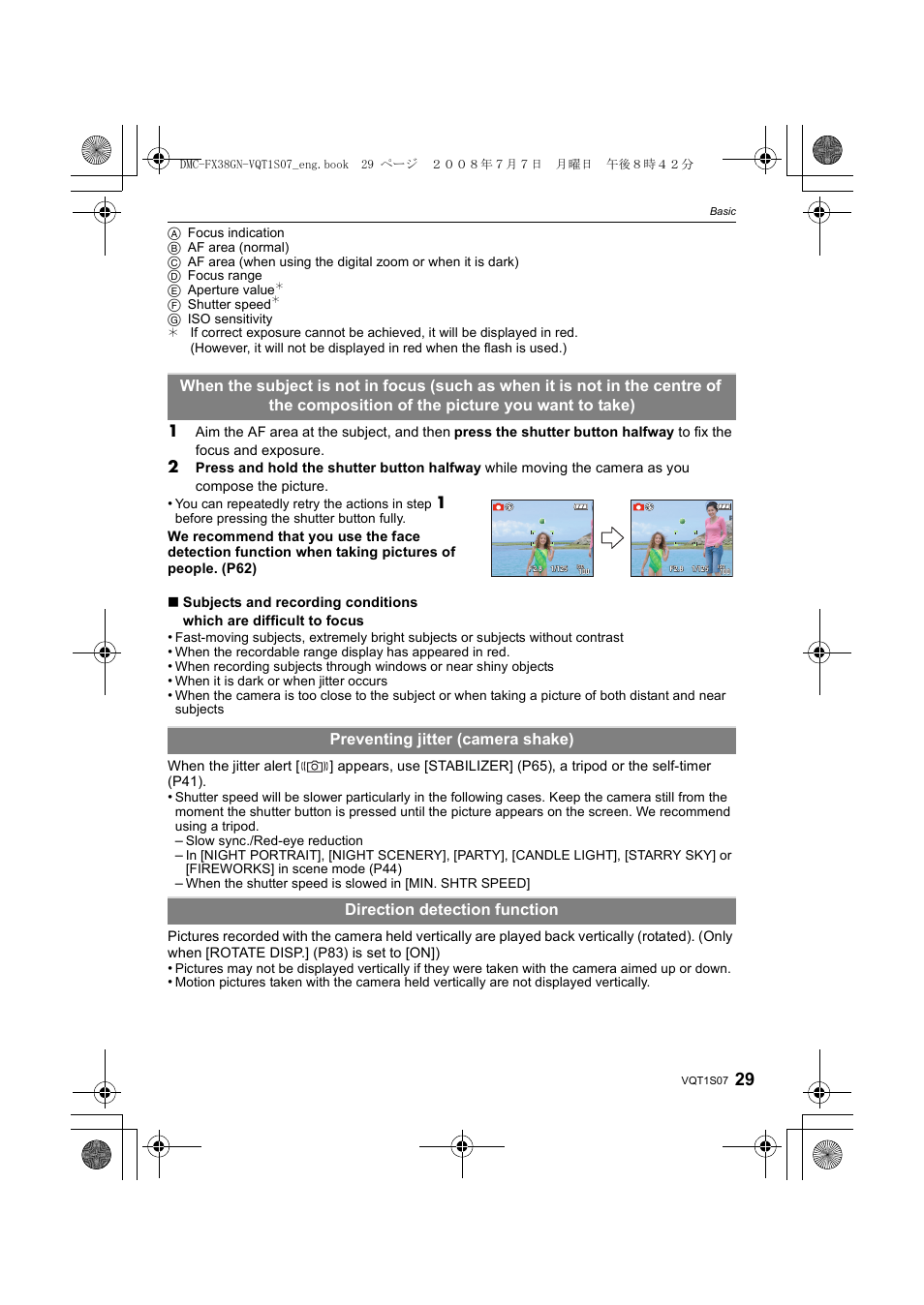 Panasonic DMC-FX38 User Manual | Page 29 / 120