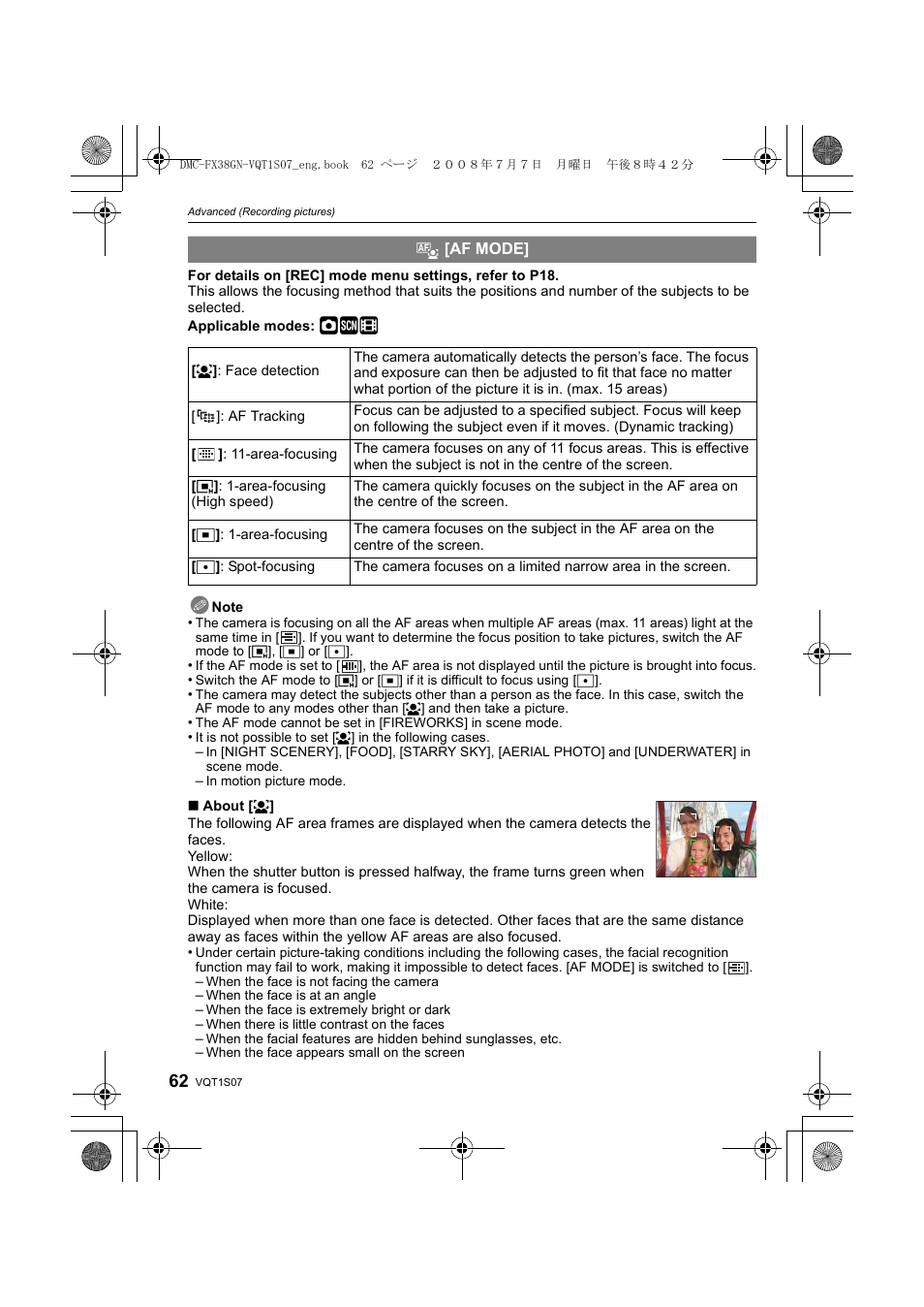 Panasonic DMC-FX38 User Manual | Page 62 / 120