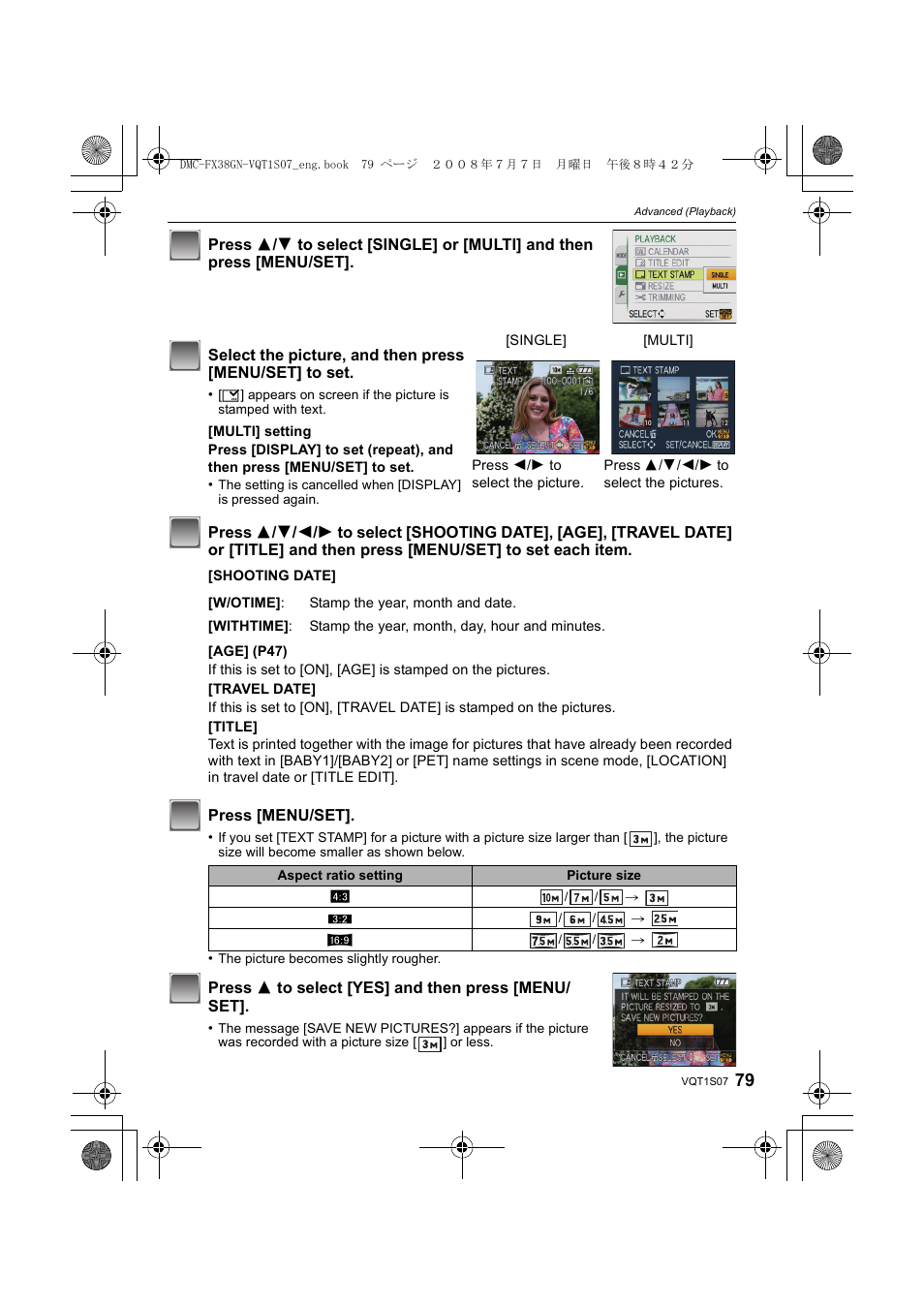 Panasonic DMC-FX38 User Manual | Page 79 / 120