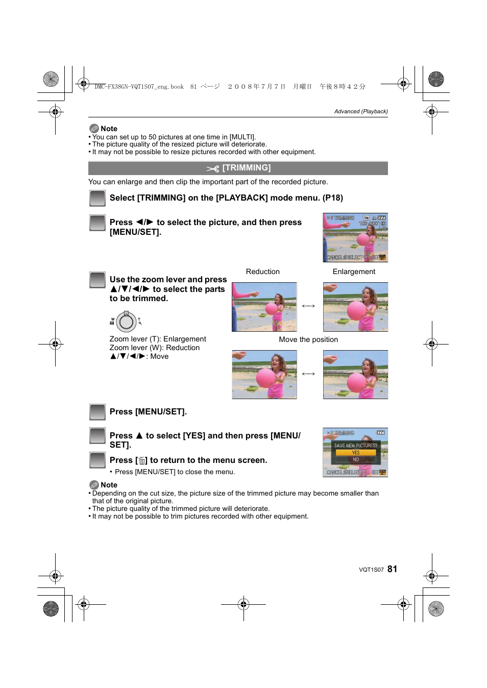 Panasonic DMC-FX38 User Manual | Page 81 / 120