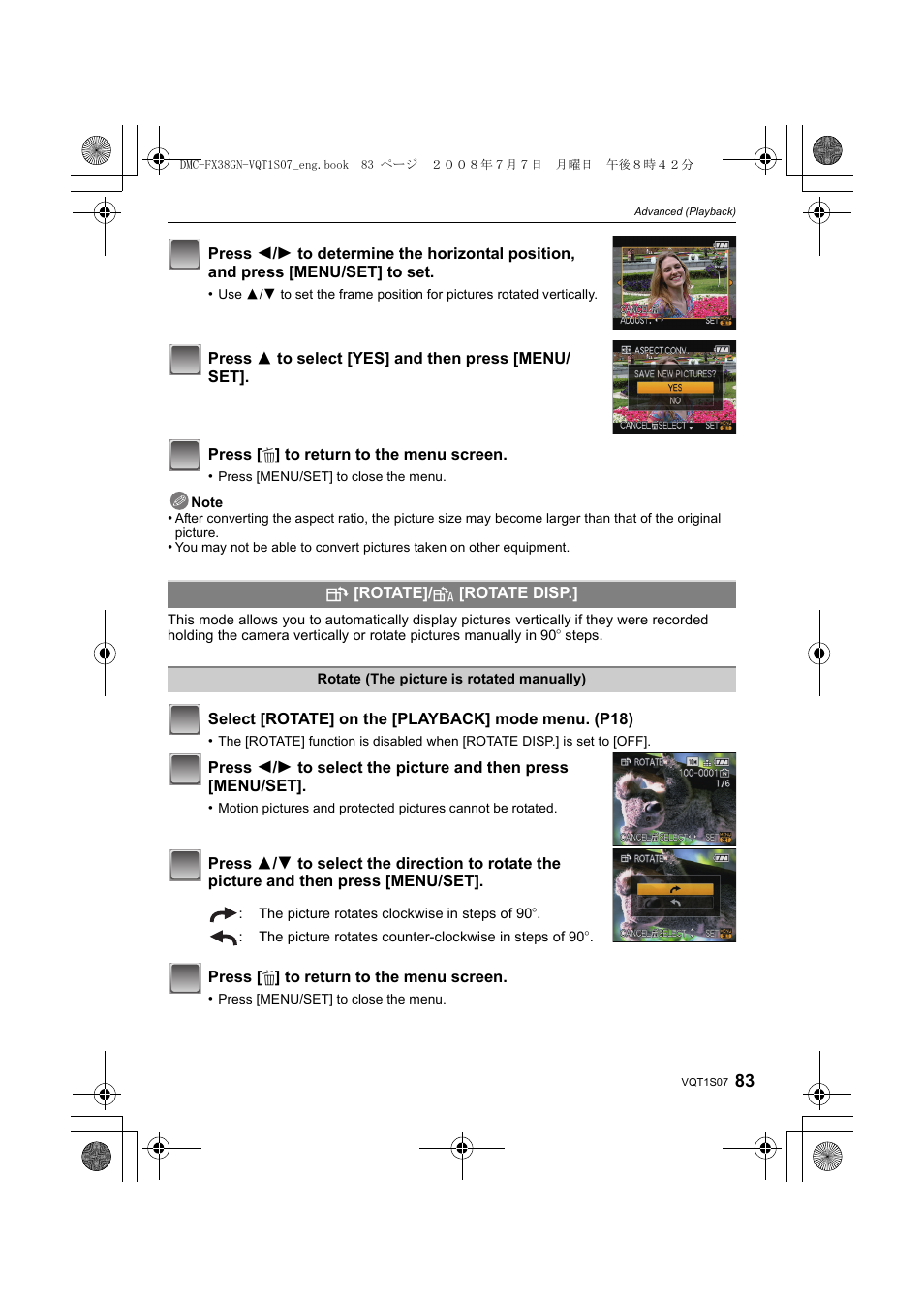 Panasonic DMC-FX38 User Manual | Page 83 / 120