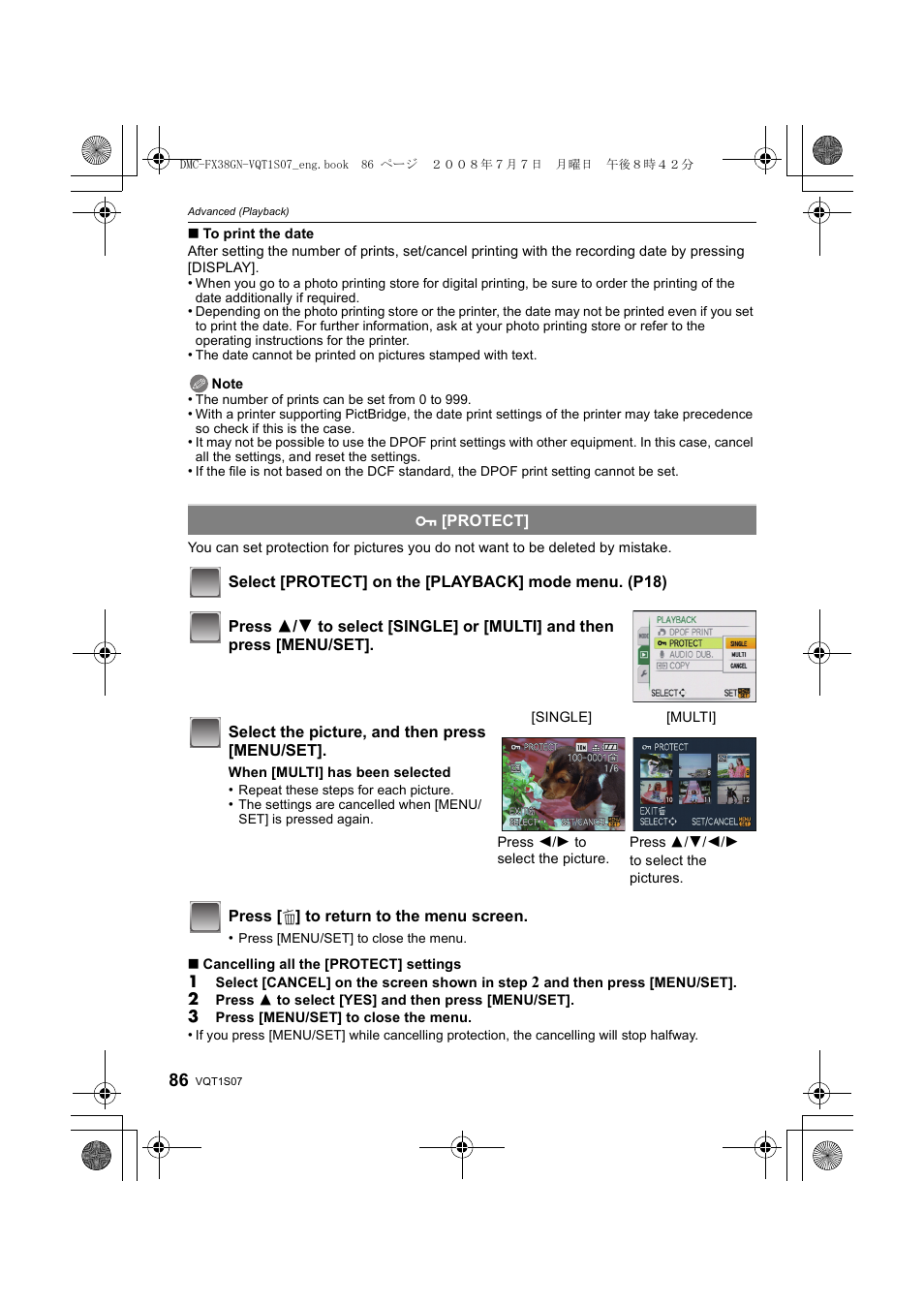 Panasonic DMC-FX38 User Manual | Page 86 / 120