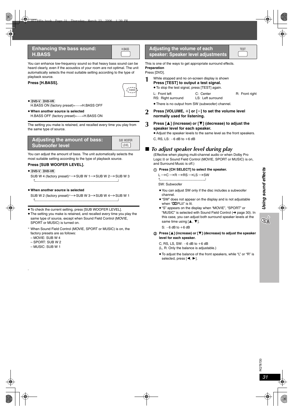 Panasonic SC-HT744 User Manual | Page 31 / 38