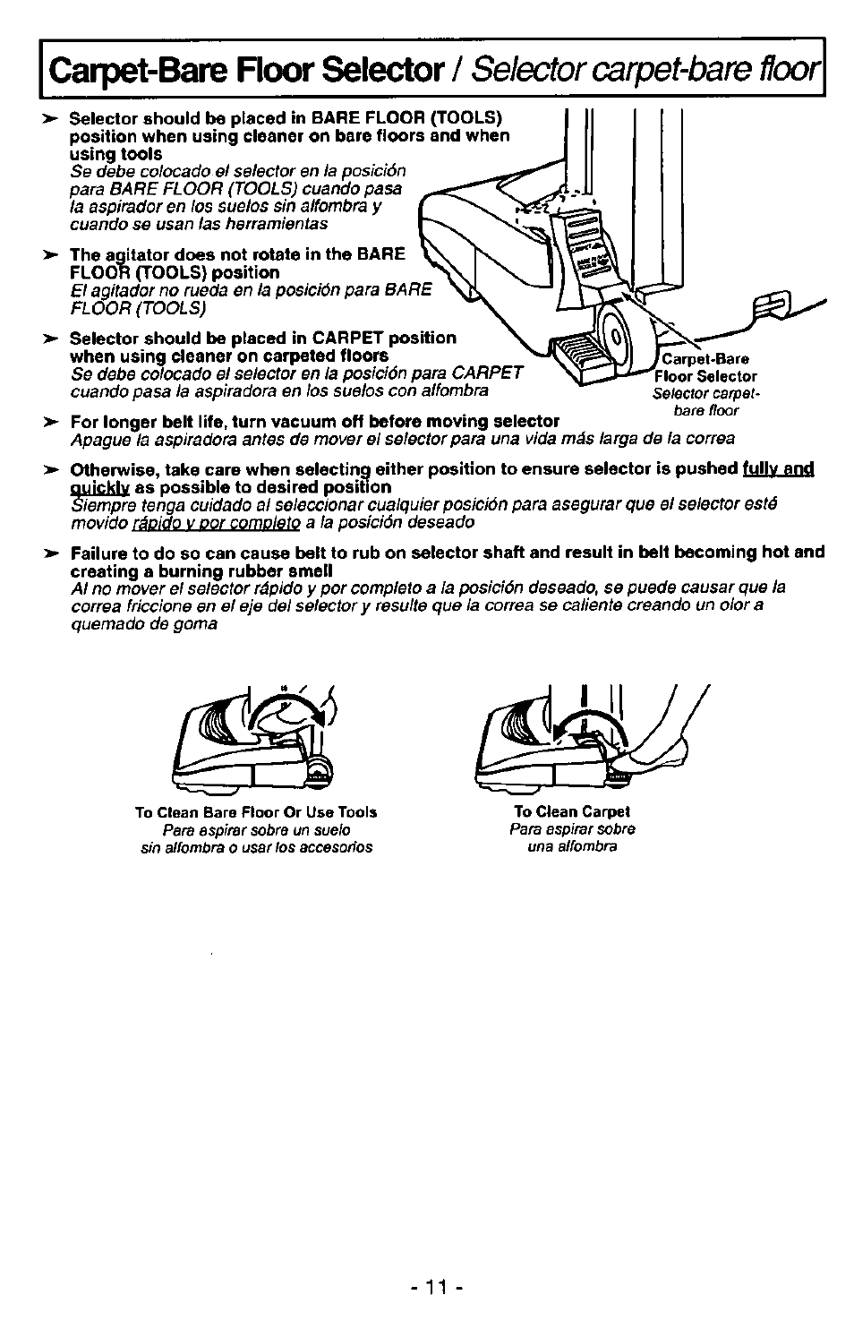 Panasonic MC-V7368 User Manual | Page 11 / 28