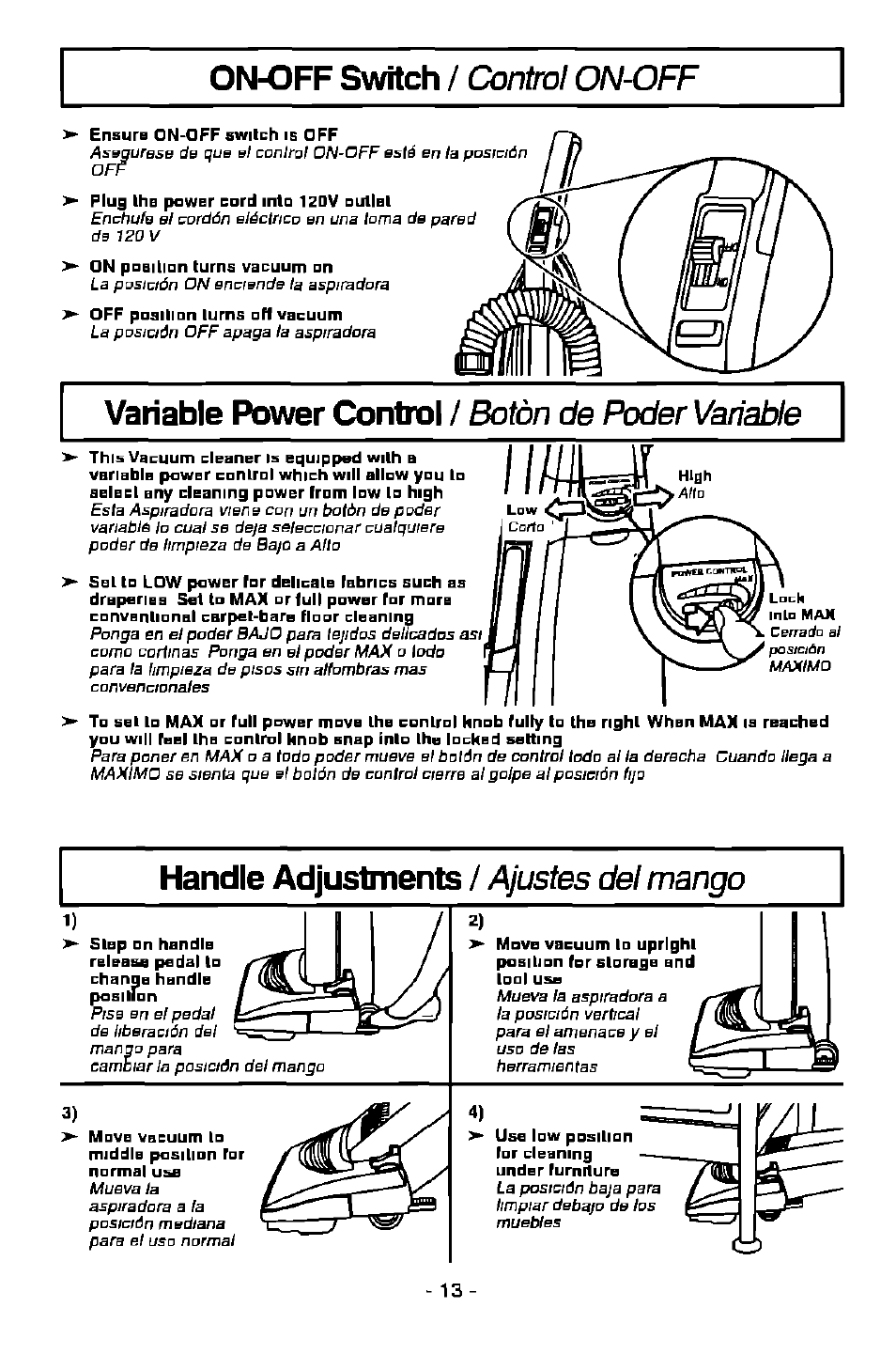 Panasonic MC-V7368 User Manual | Page 13 / 28