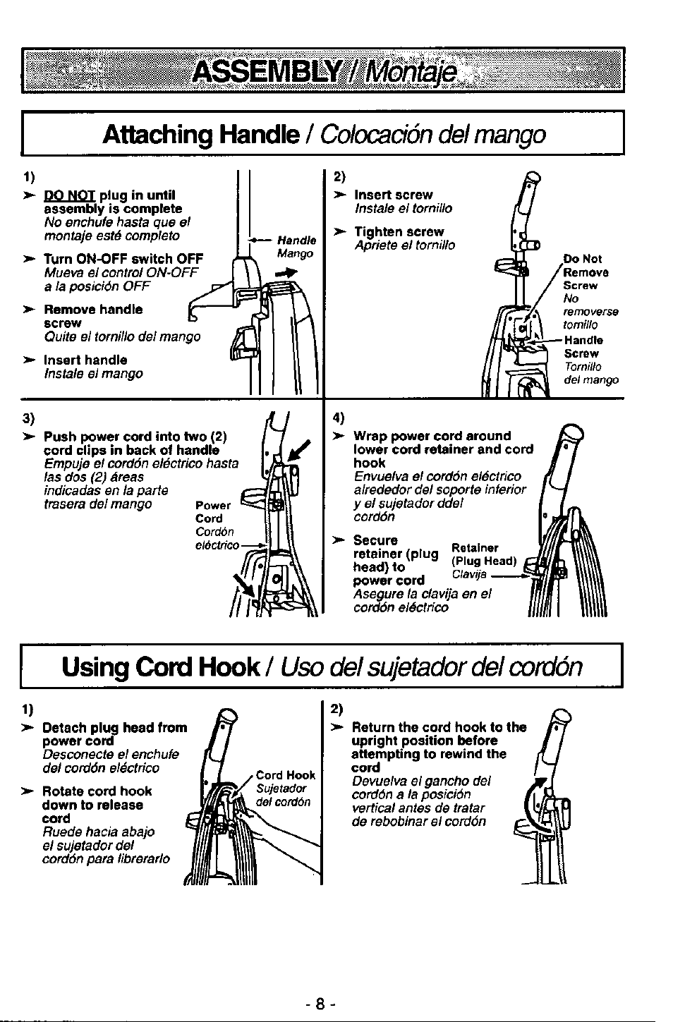Issembly/ml^e | Panasonic MC-V7368 User Manual | Page 8 / 28