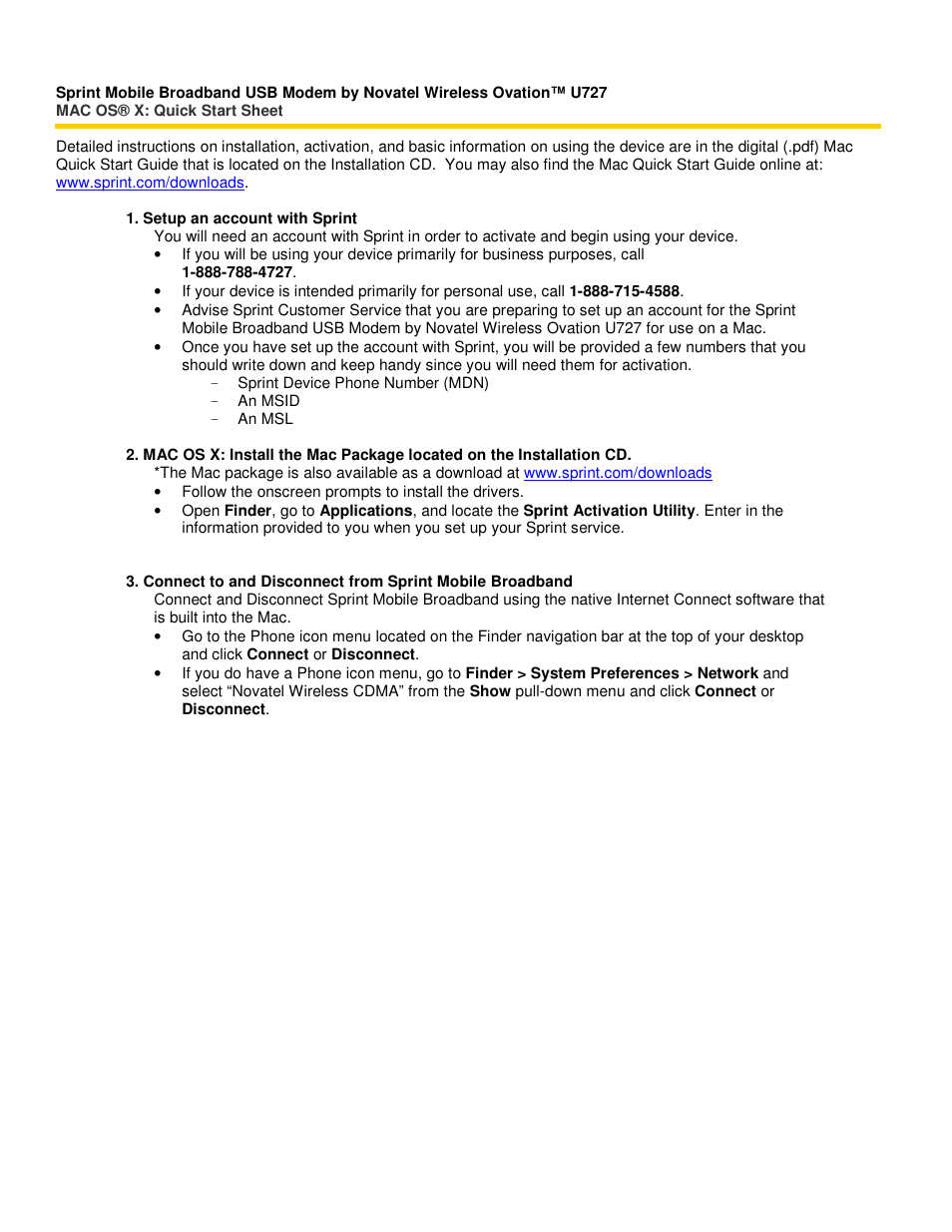 Panasonic OVATION U727 User Manual | 1 page