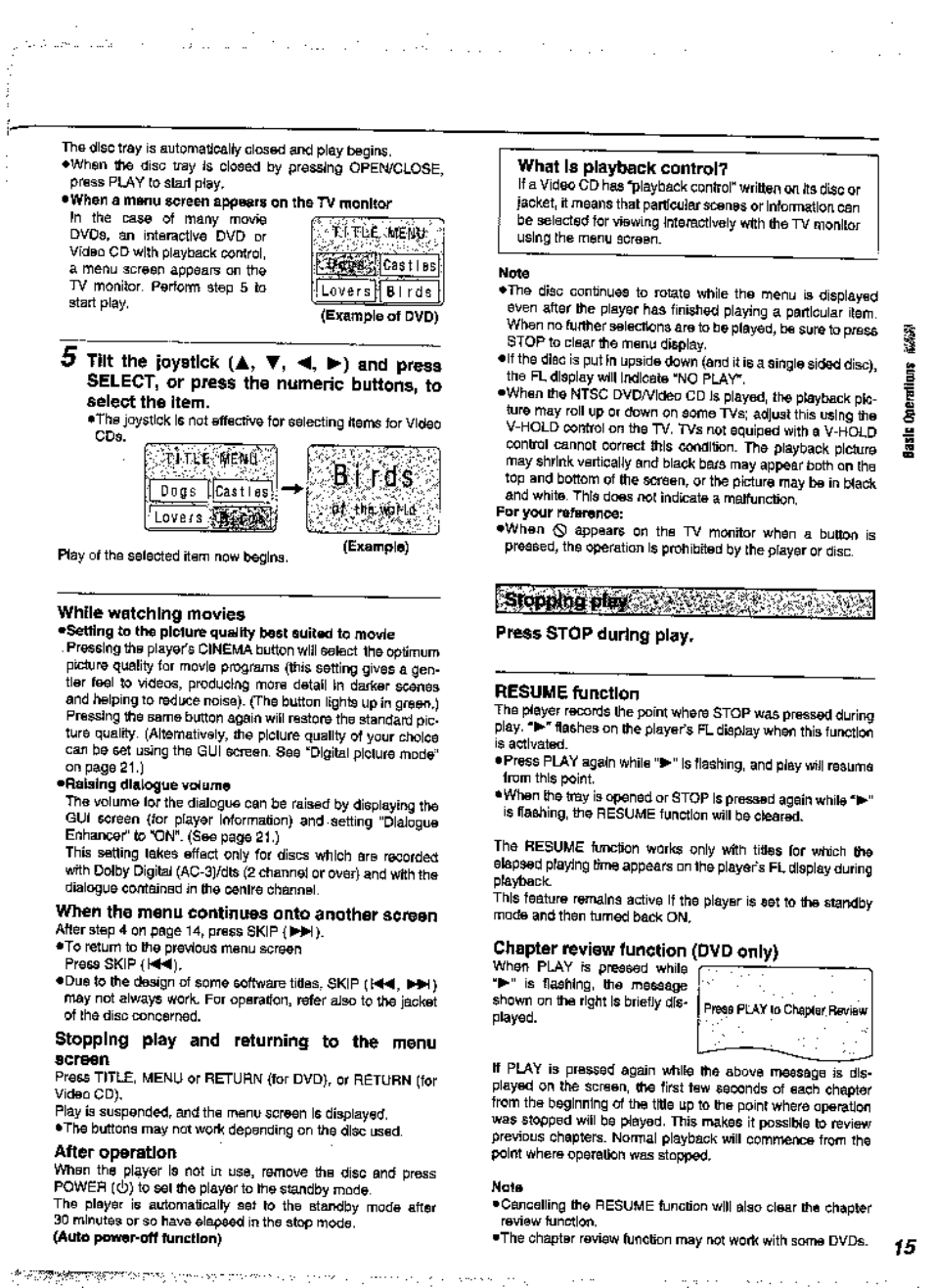 Panasonic DVD-A360A User Manual | Page 15 / 47